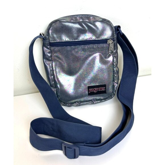 Jansport Weekender Mermaid Shiny Holographic Adjustable Strap Crossbody Bag - Picture 1 of 11